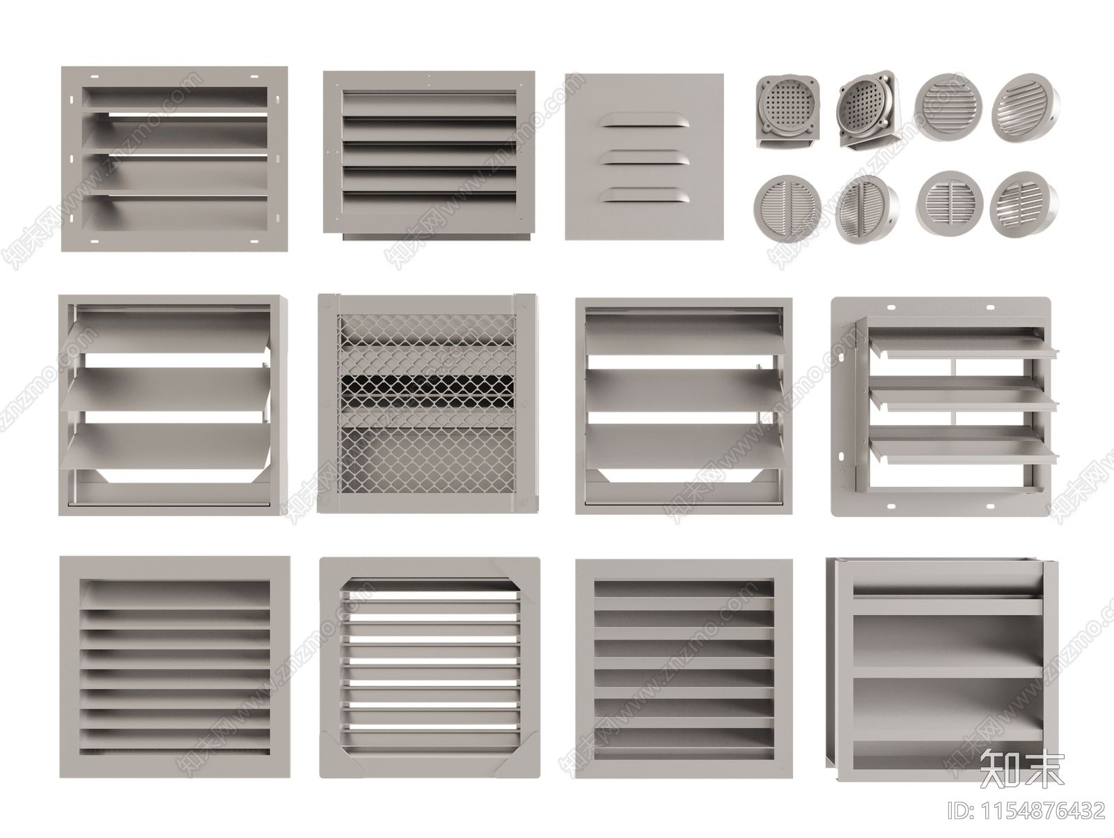 空调出风口3D模型下载【ID:1154876432】