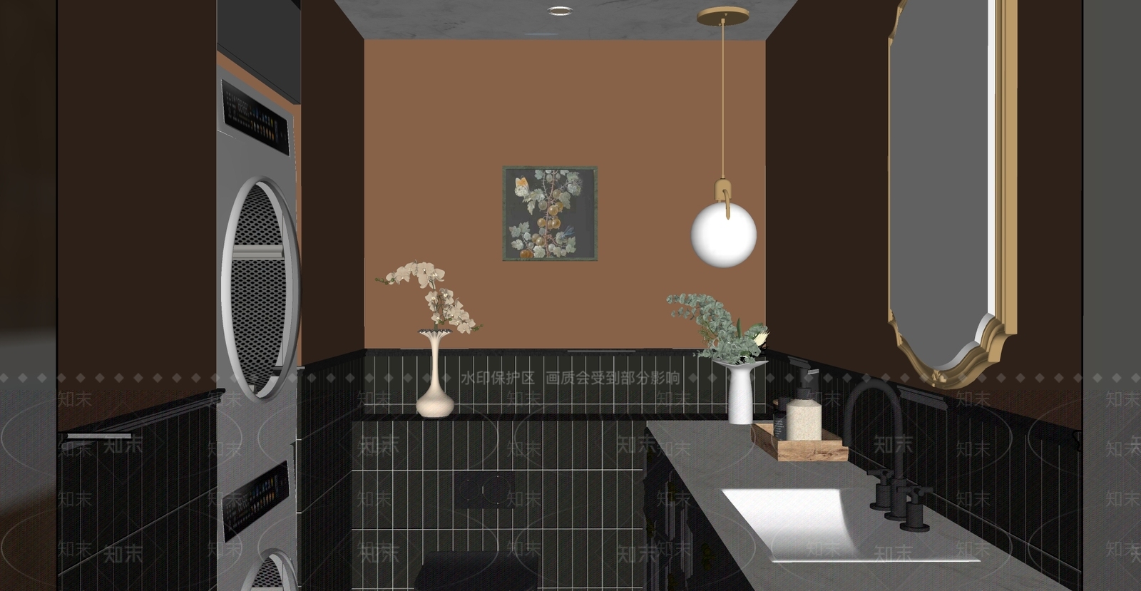 设计感挂画挂画SU模型下载【ID:1227473648】