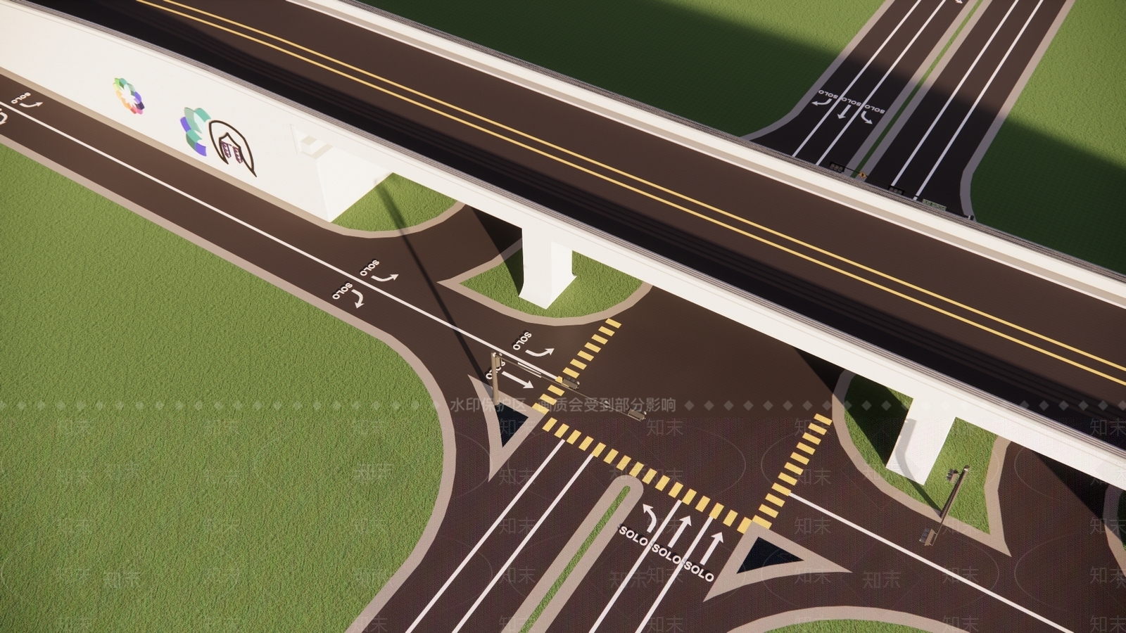 现代道路SU模型草图