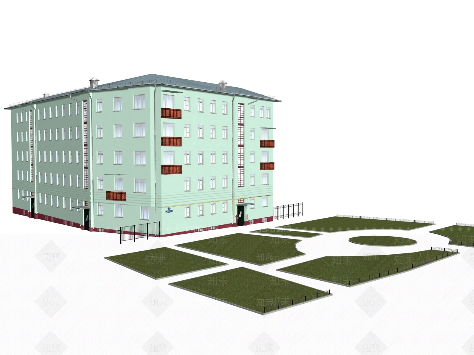 欧式古典学校3D模型下载【ID:1154881749】