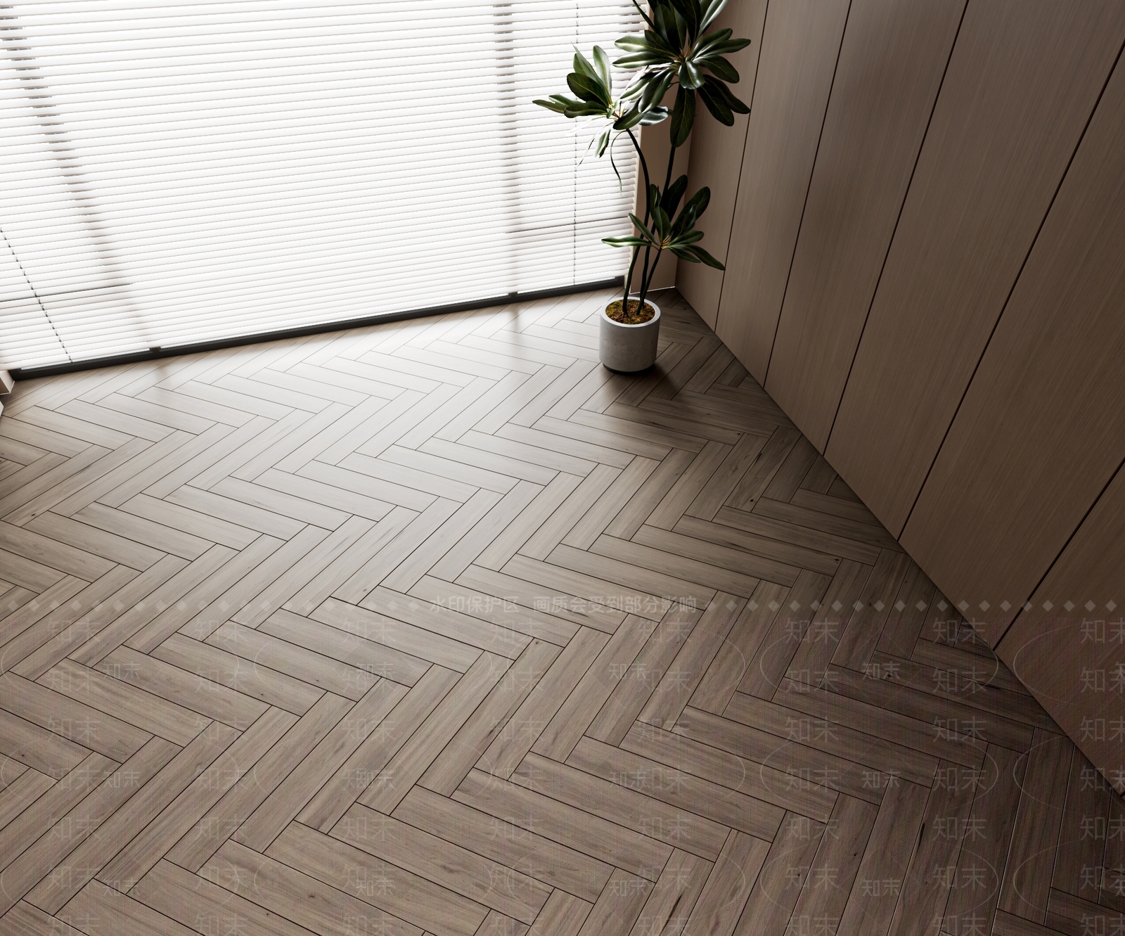 现代人字拼木地板3D模型下载【ID:1154883631】