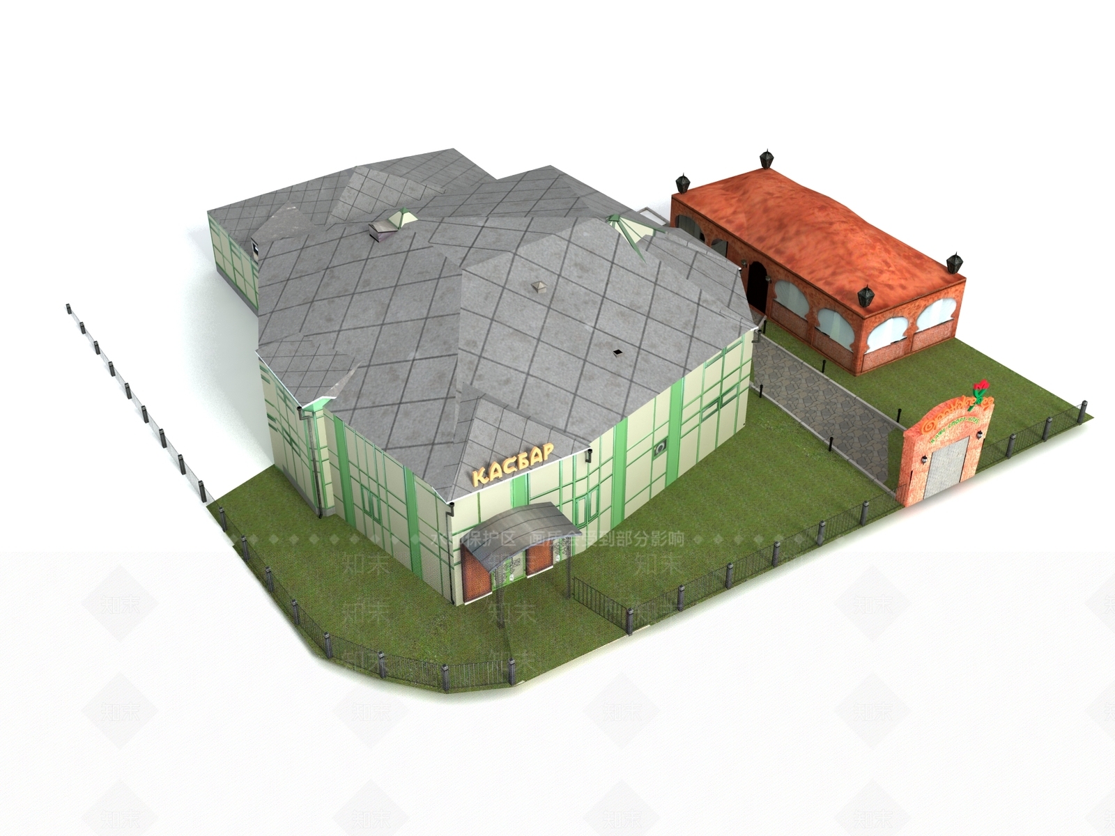 欧式古典厂房3D模型下载【ID:1154887102】