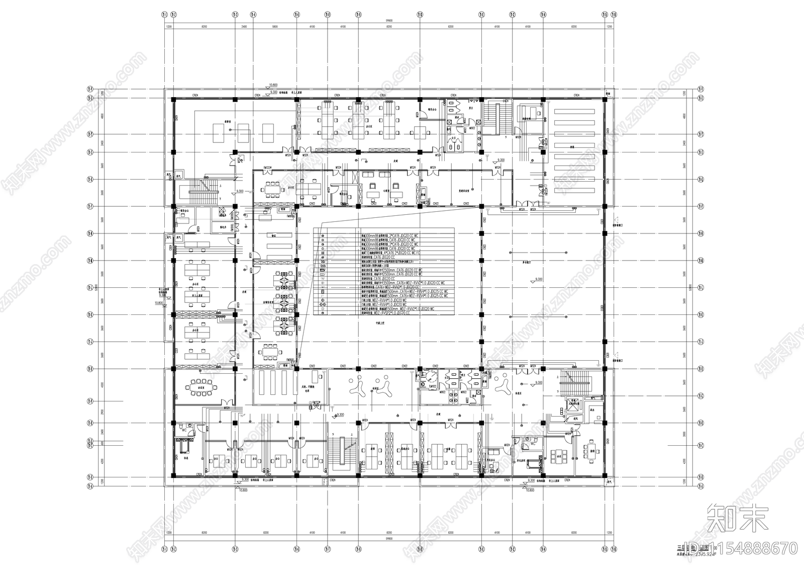 业务及辅助用房项目设计cad施工图下载【ID:1154888670】