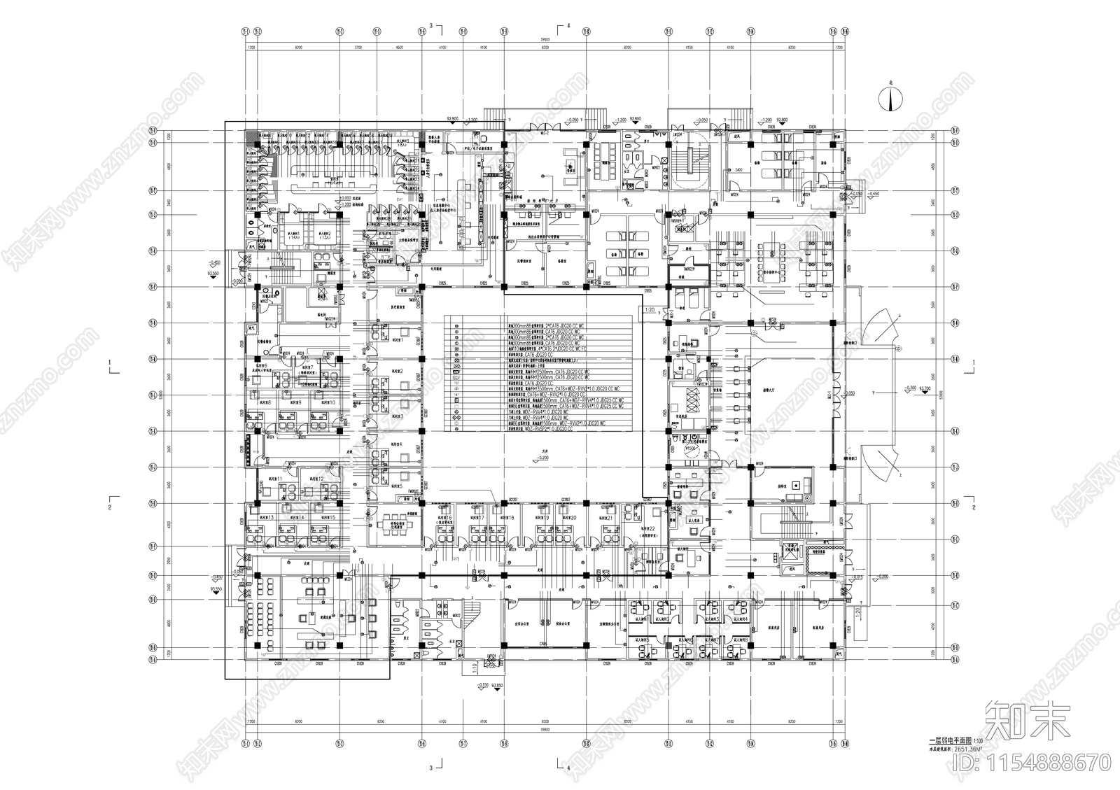 业务及辅助用房项目设计cad施工图下载【ID:1154888670】