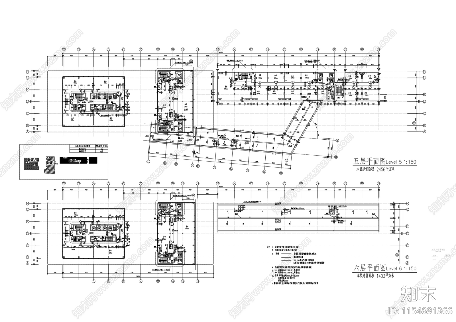 24层国际设计中心建筑施工图下载【ID:1154891366】