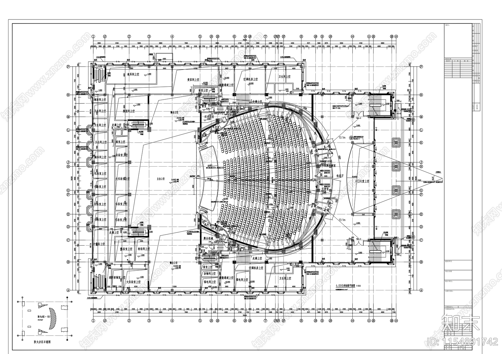 会堂建施施工图下载【ID:1154891742】