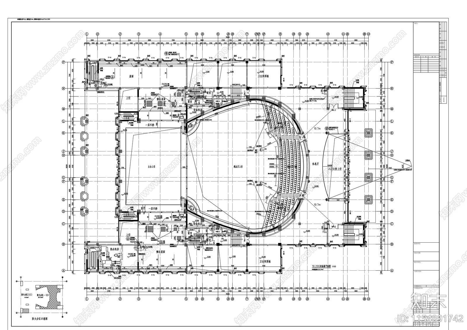 会堂建施施工图下载【ID:1154891742】