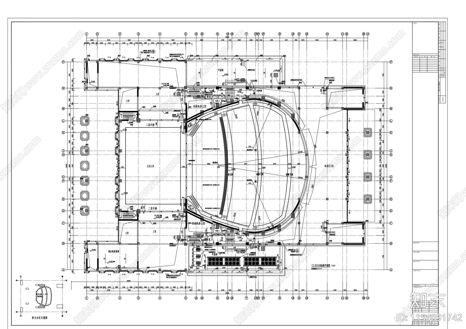 会堂建施施工图下载【ID:1154891742】