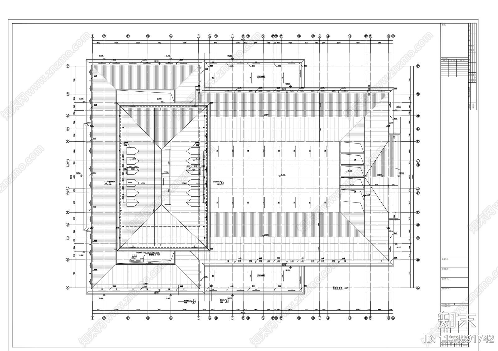 会堂建施施工图下载【ID:1154891742】