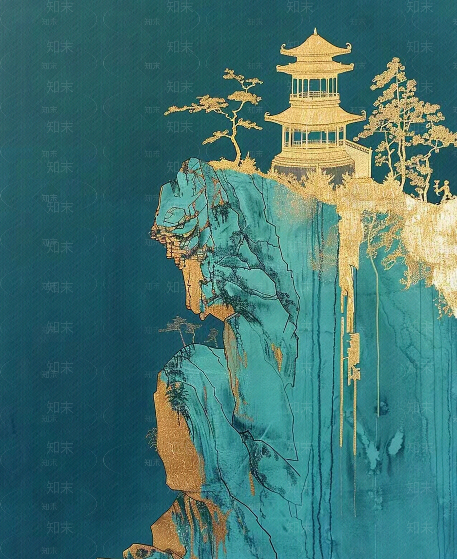 新中式壁纸贴图下载【ID:1154892900】_【知末网贴图库】