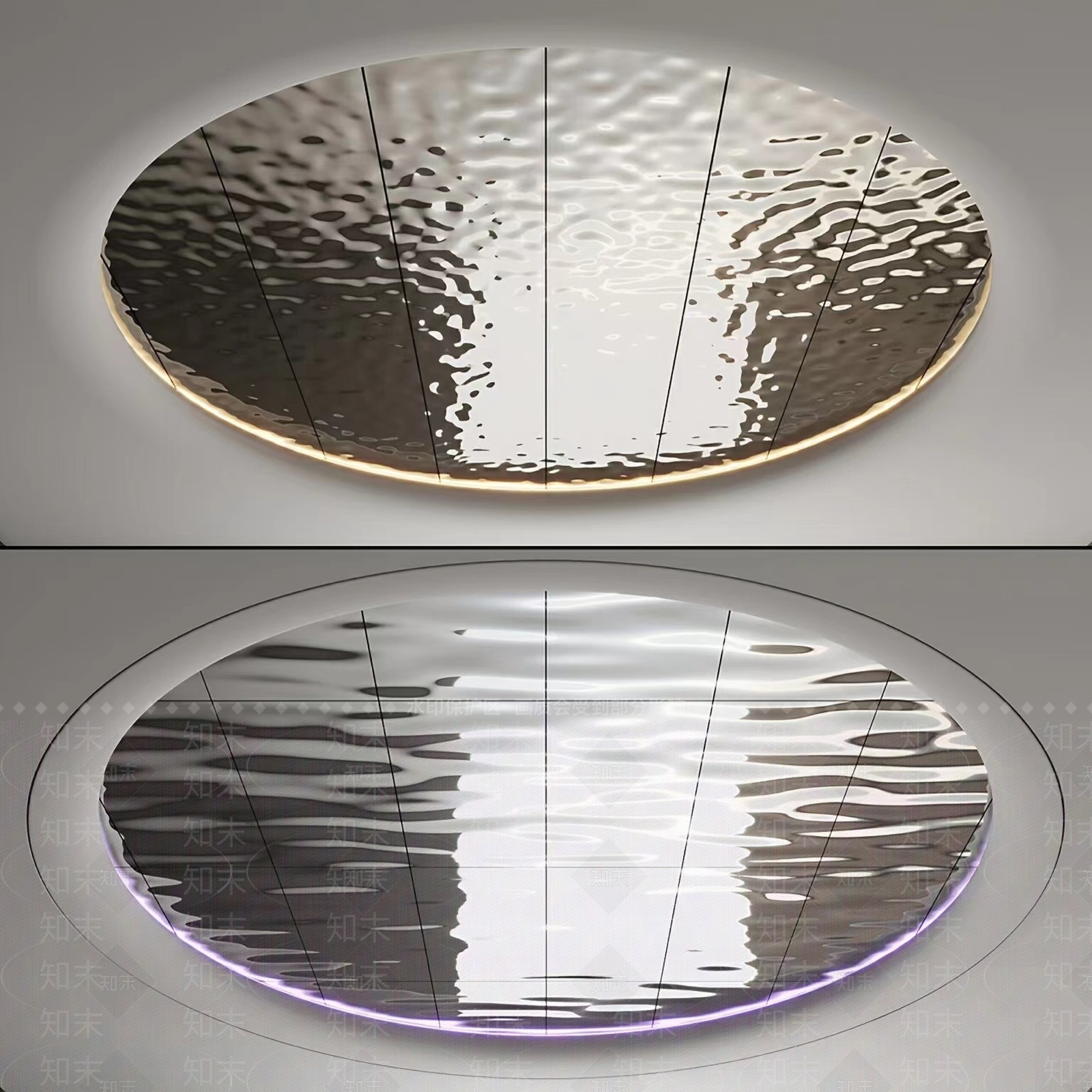 现代金属面板天花板3D模型下载【ID:1154893168】