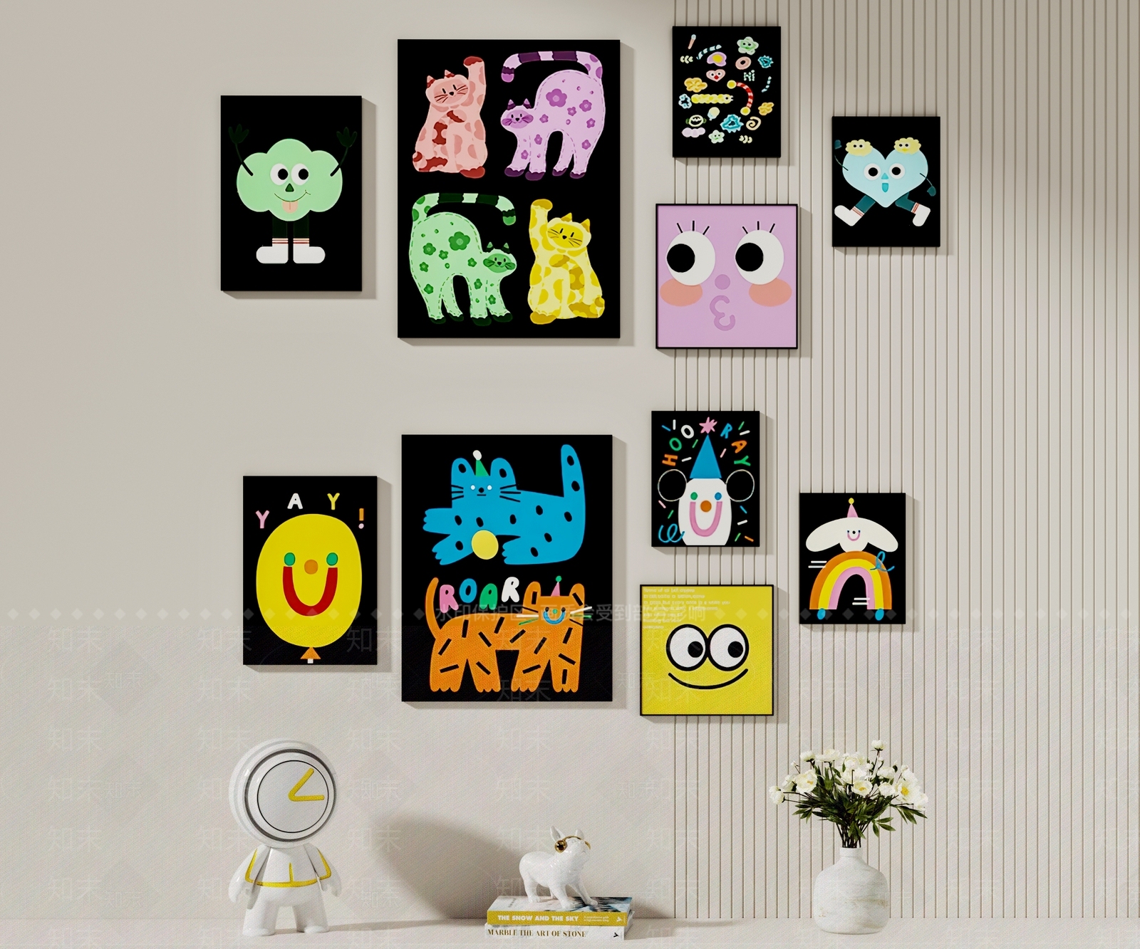 现代儿童装饰画3D模型下载【ID:1154893406】