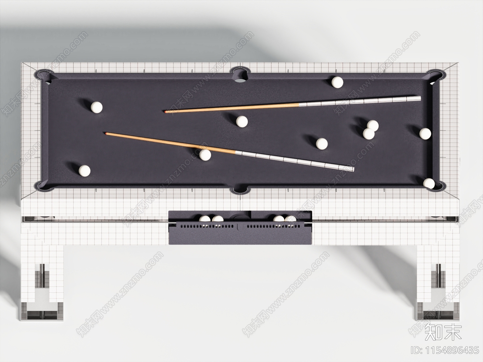 台球桌SU模型下载【ID:1154896435】