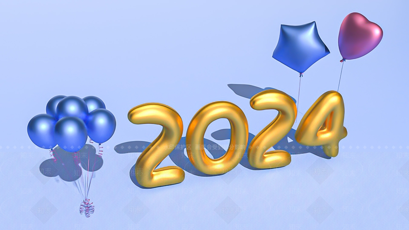 现代气球装饰美陈3D模型下载【ID:1154900653】