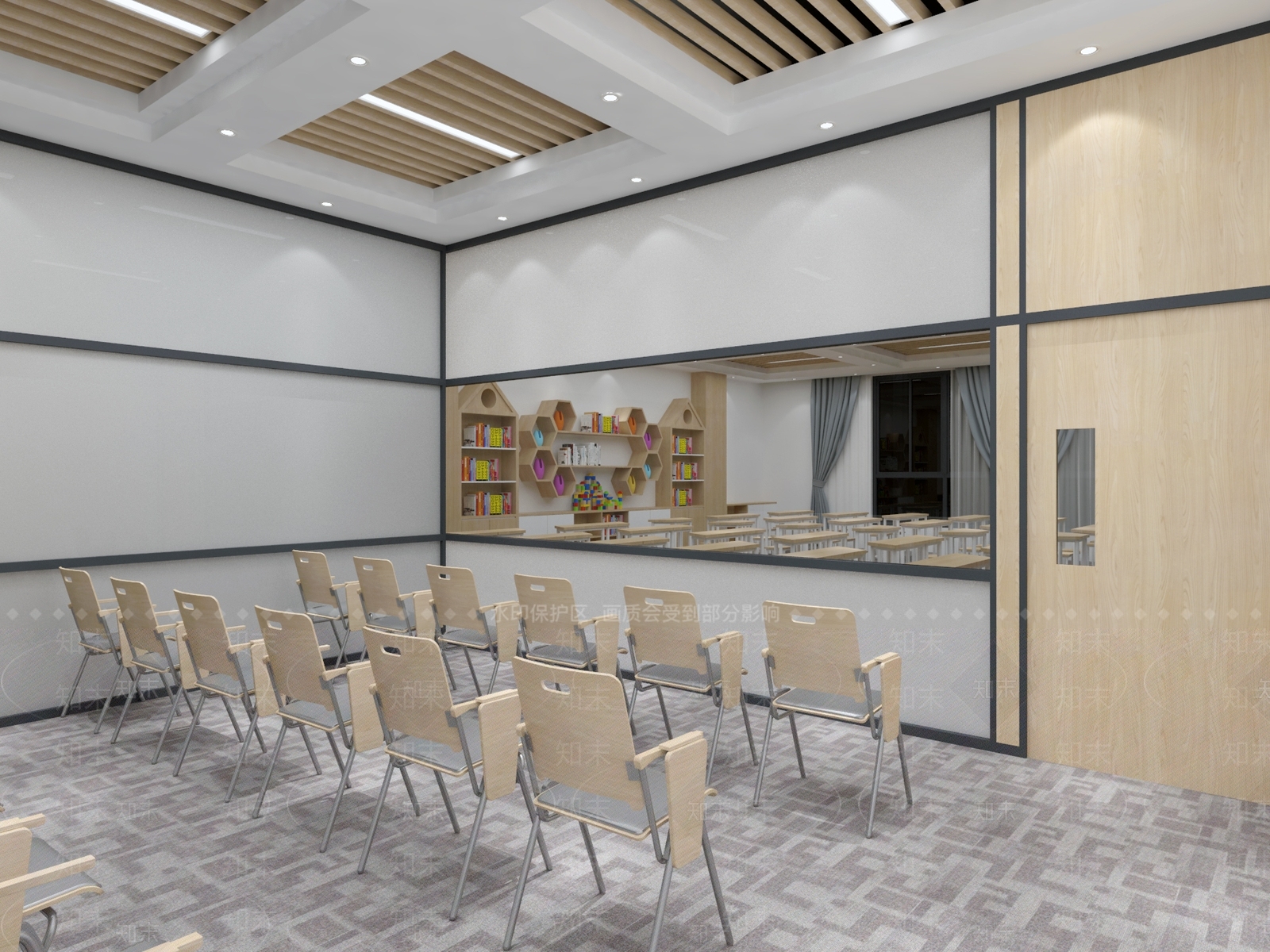现代教室3D模型下载【ID:1155246825】