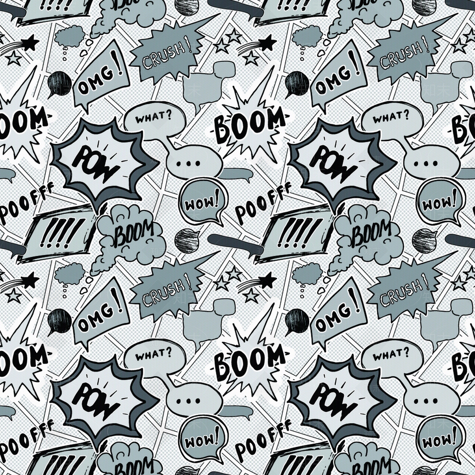 手绘漫画书演讲泡泡壁纸壁画贴图下载【ID:1154905015】