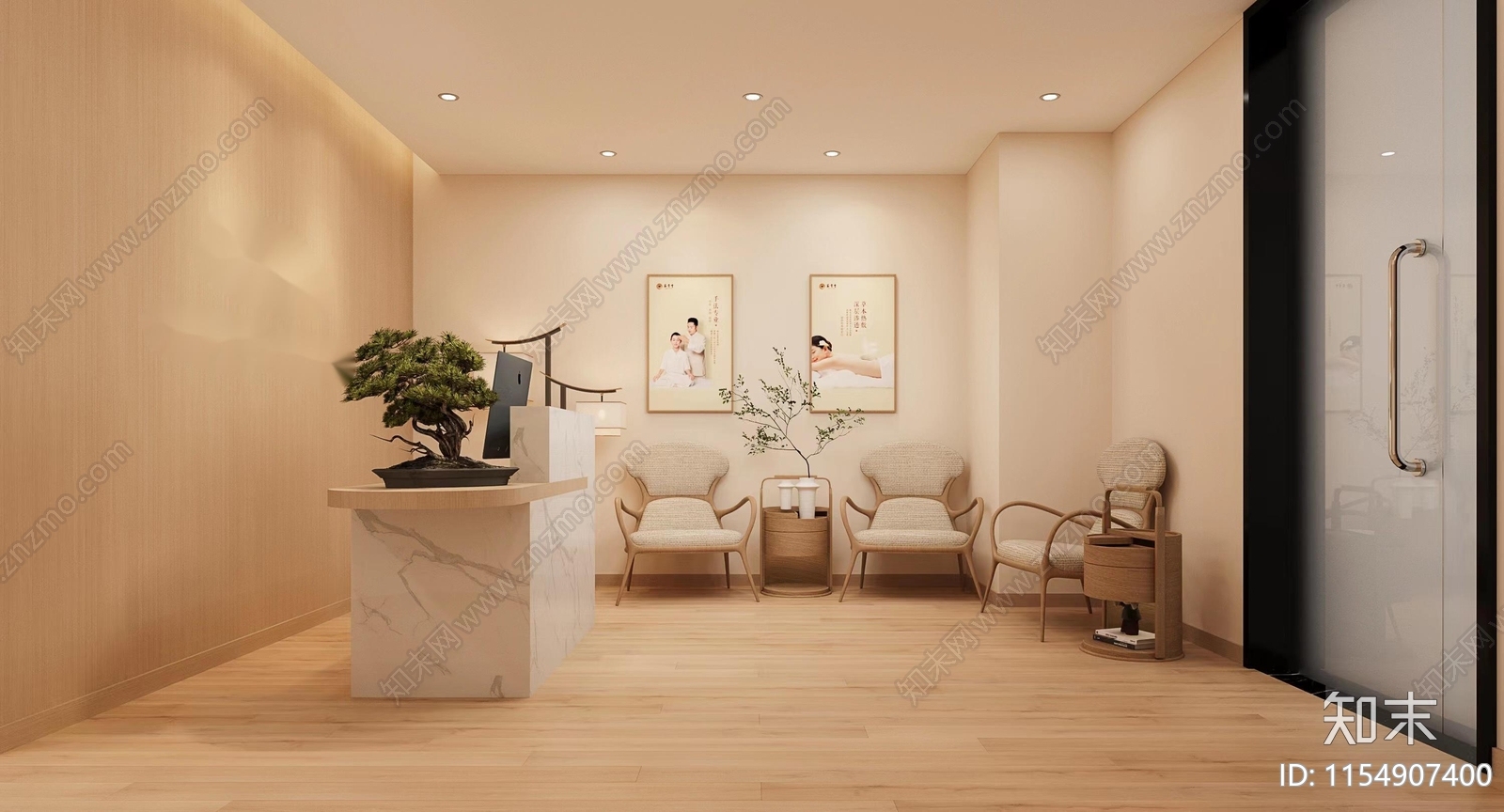 北京现代中医按摩cad施工图下载【ID:1154907400】
