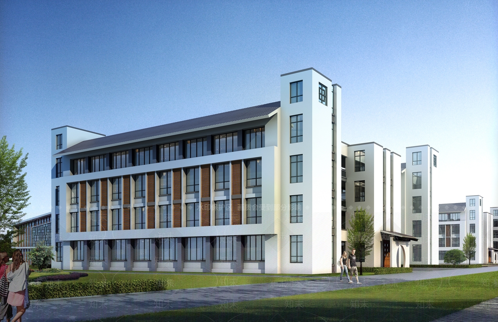 新中式教学楼3D模型下载【ID:1154909268】