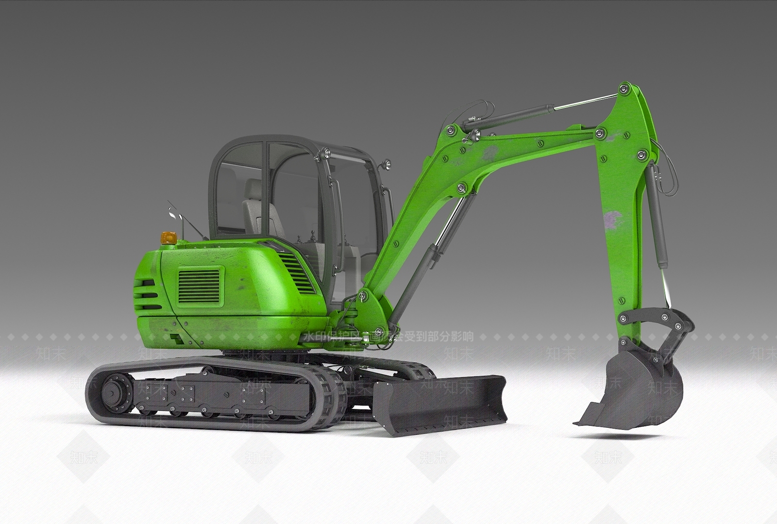 挖土机3D模型下载【ID:1154917438】
