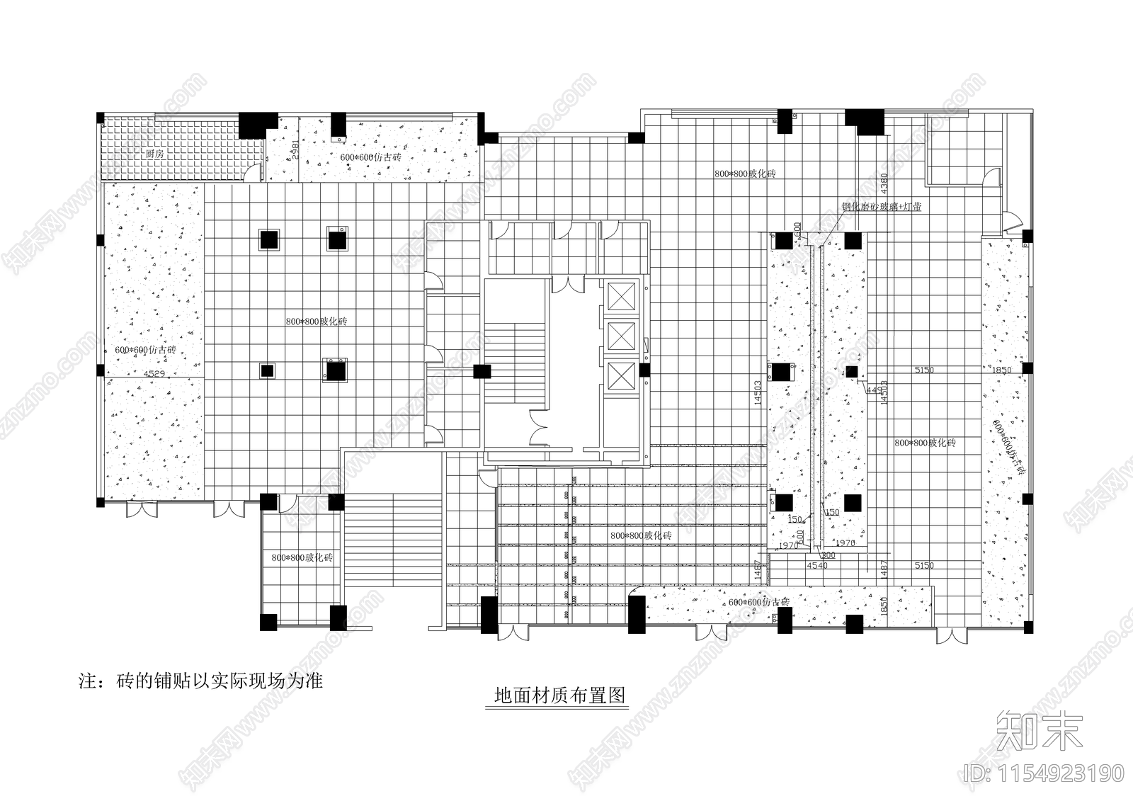 大学城网吧cad施工图下载【ID:1154923190】