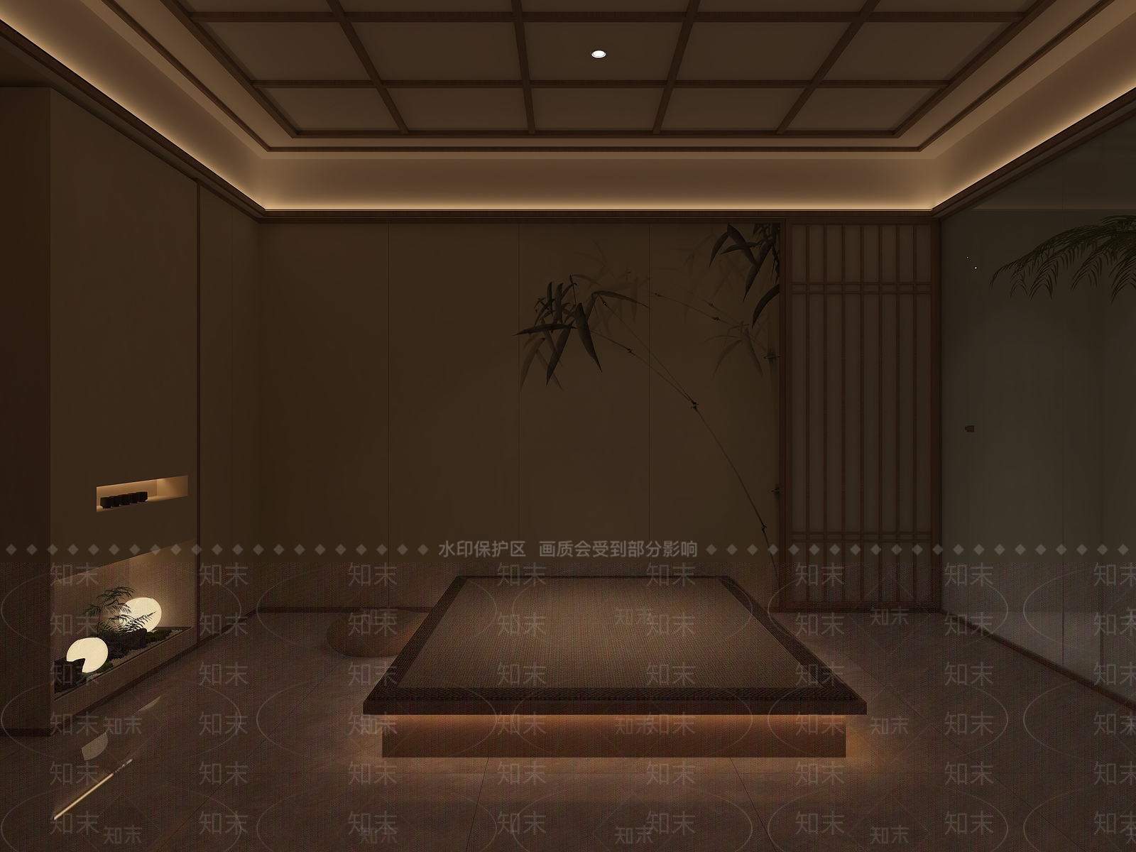 日式美容院包间3D模型下载【ID:1154925696】