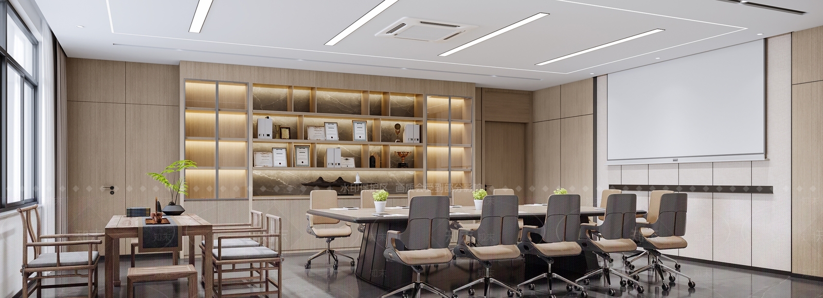 现代会议室3D模型下载【ID:1154925709】