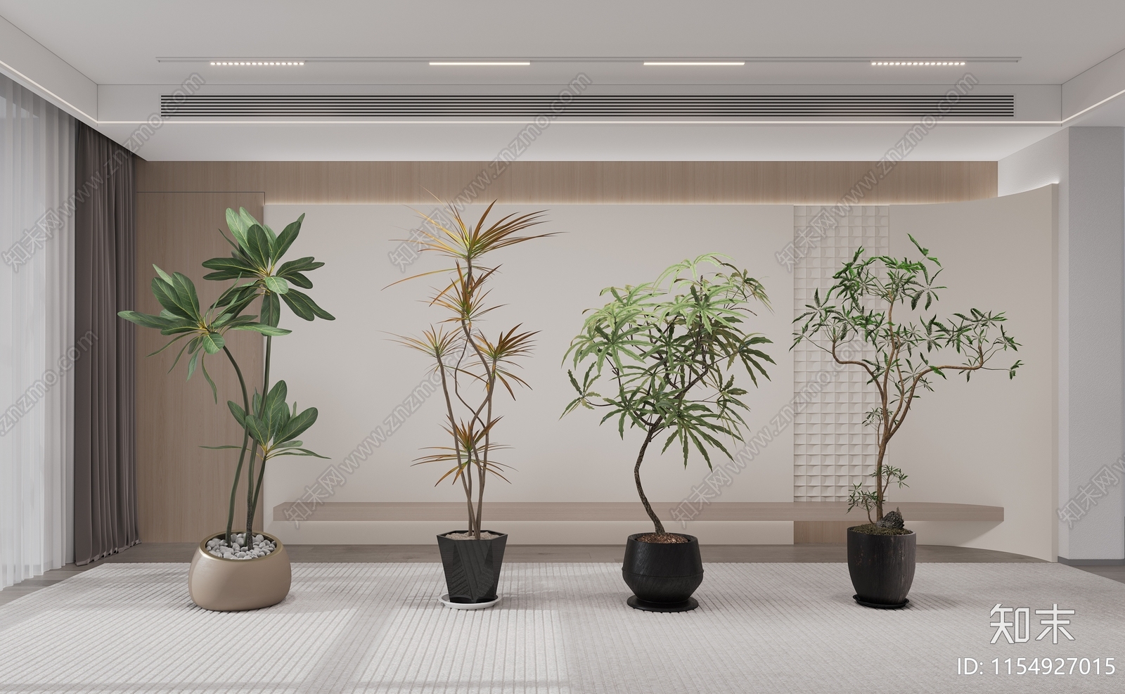 绿植盆栽3D模型下载【ID:1154927015】