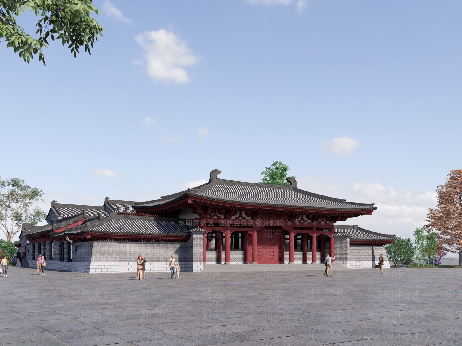 中式书院SU模型下载【ID:1154926578】