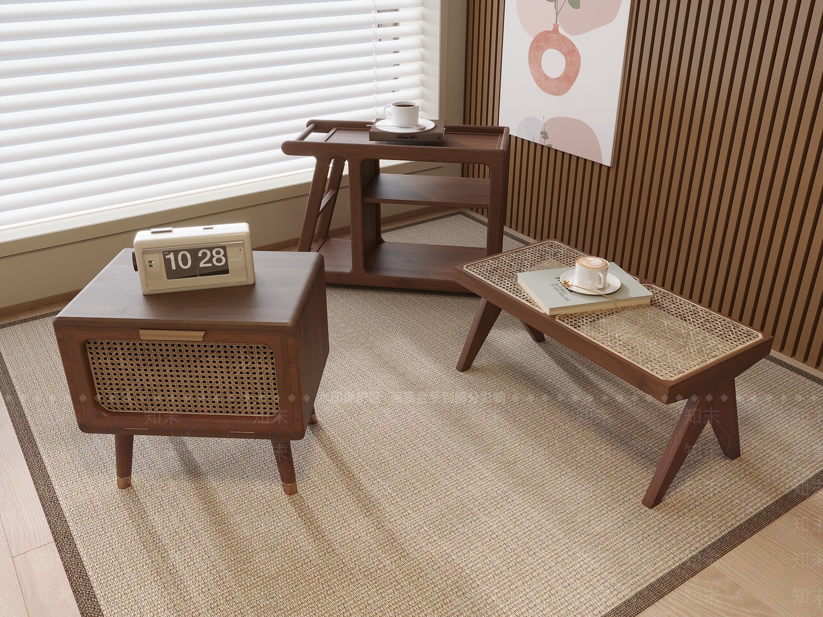 侘寂几类组合3D模型下载【ID:1154927568】