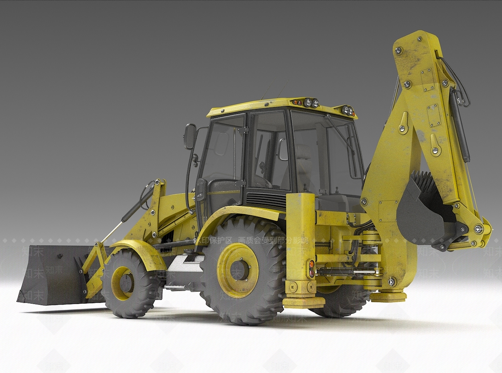 推土机3D模型下载【ID:1154929637】