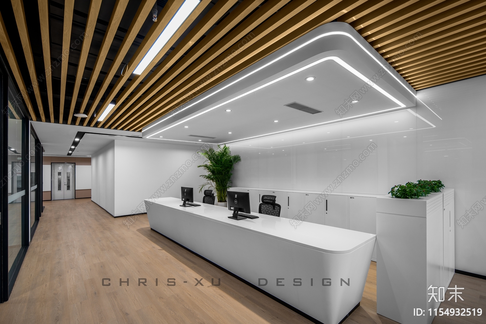 现代外企办公室图纸cad施工图下载【ID:1154932519】