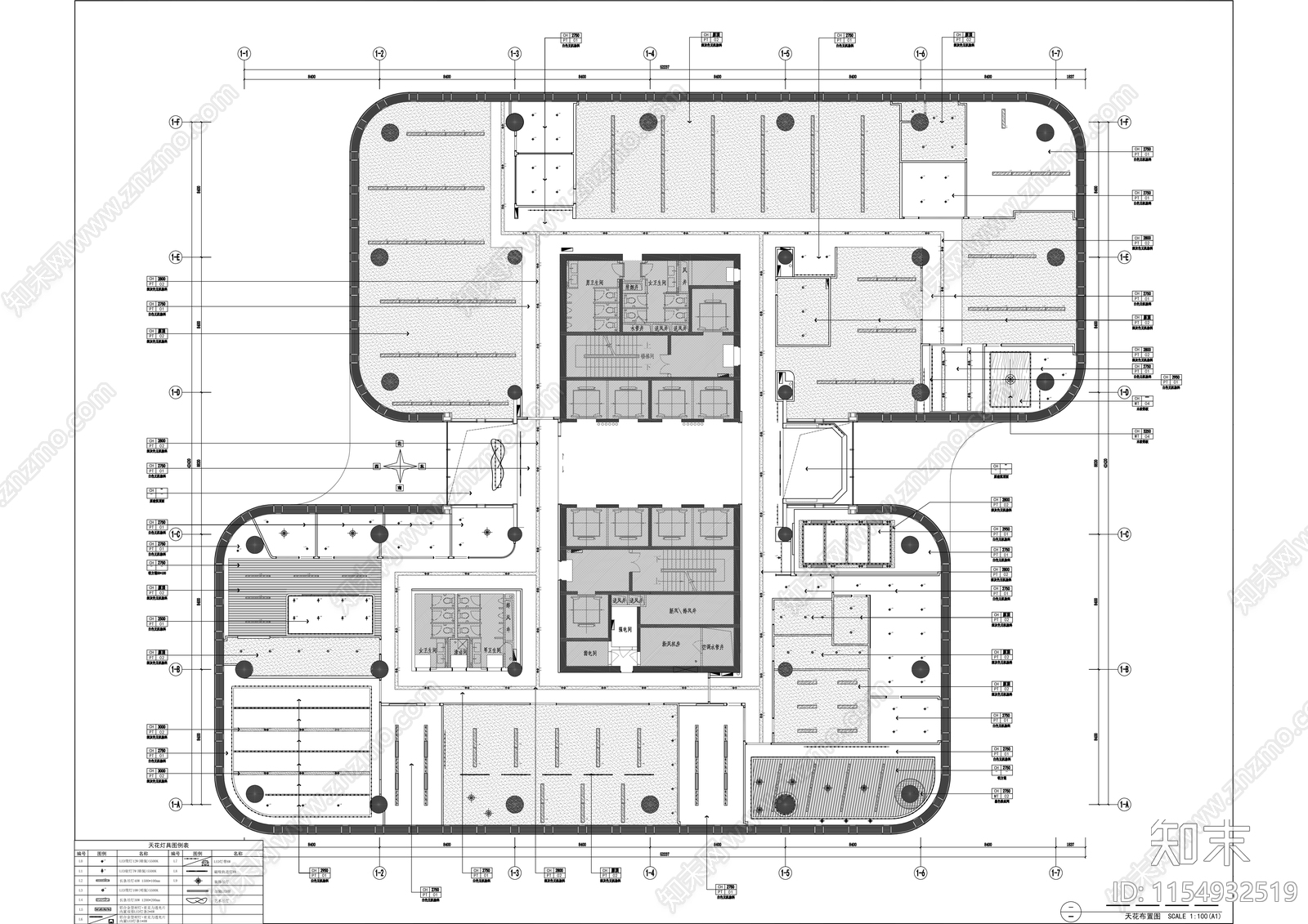 现代外企办公室图纸cad施工图下载【ID:1154932519】