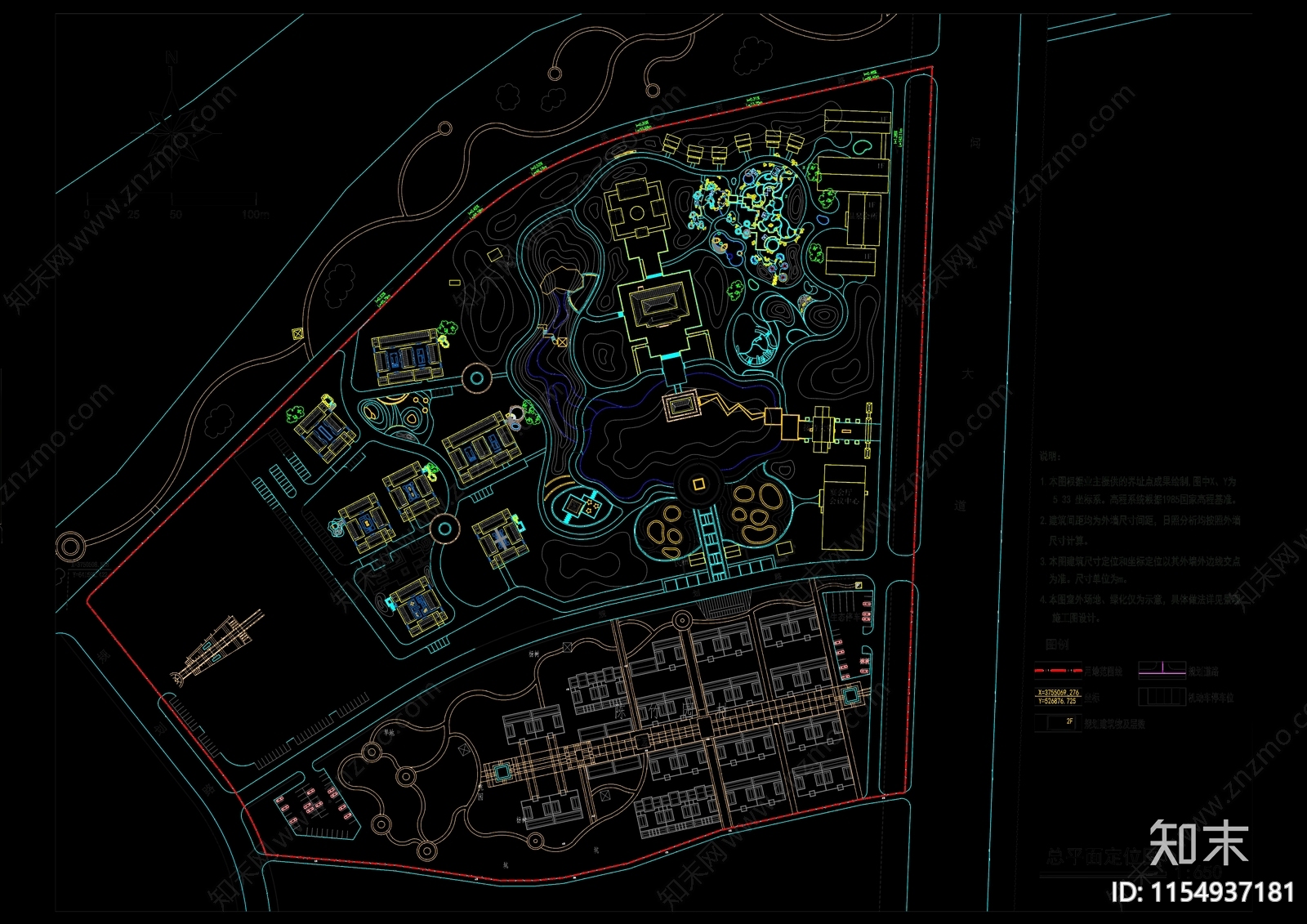 鹿邑睡仙居温泉景观方案施工图下载【ID:1154937181】