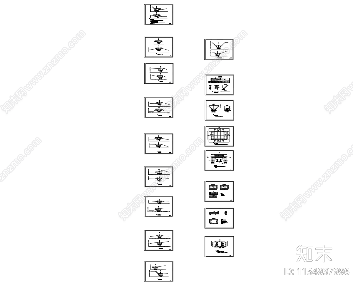 排洪渠道横断面图纵断面施工图下载【ID:1154937996】