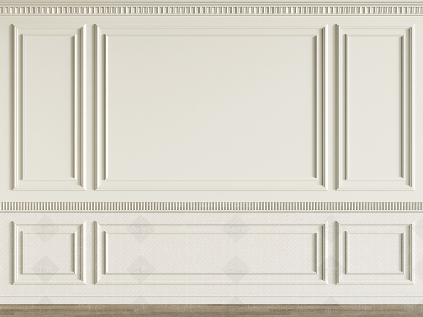 欧式护墙板SU模型下载【ID:1154938921】