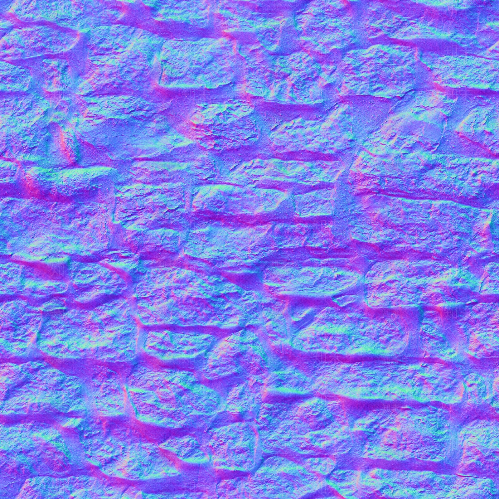 无缝石墙法线凹凸贴图下载【ID:1154938927】