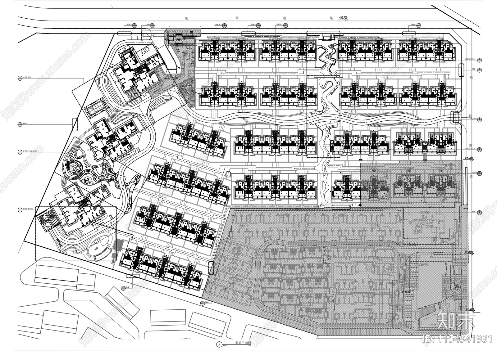 现代风格大区景观cad施工图下载【ID:1154941931】
