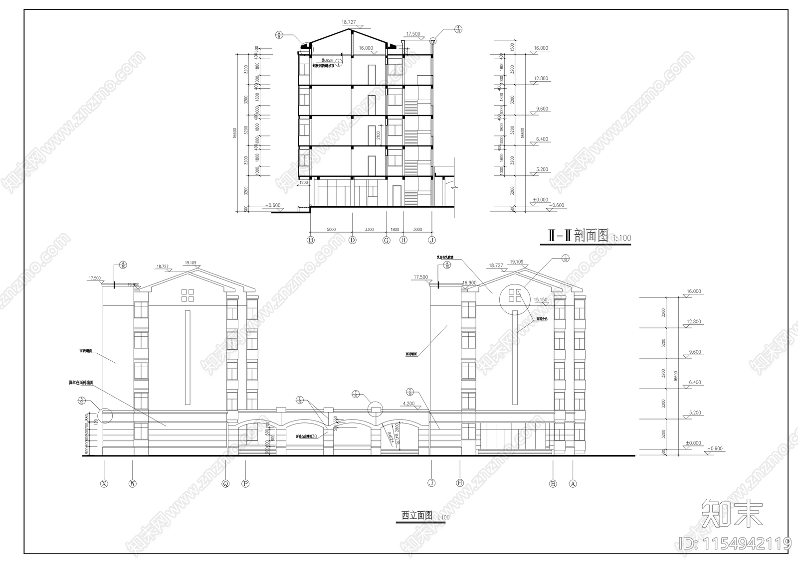 学生宿舍建筑图cad施工图下载【ID:1154942119】