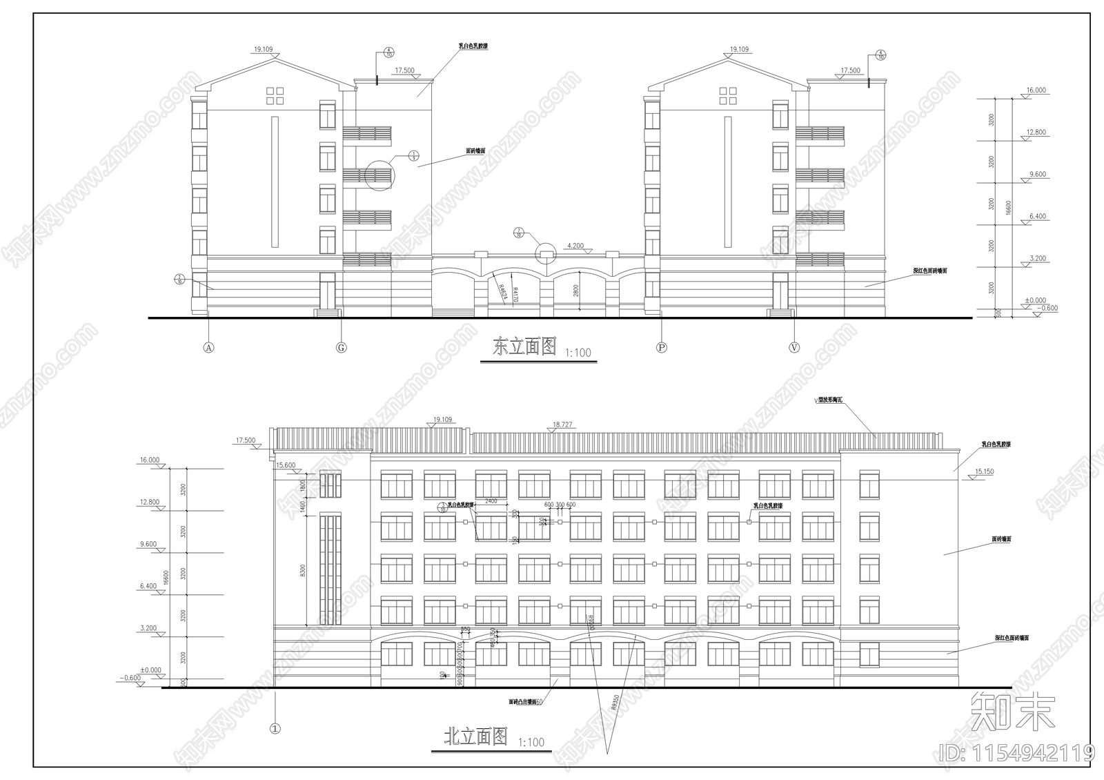 学生宿舍建筑图cad施工图下载【ID:1154942119】