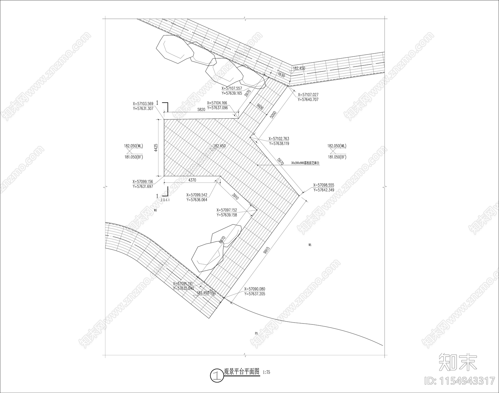 滨河公园cad施工图下载【ID:1154943317】