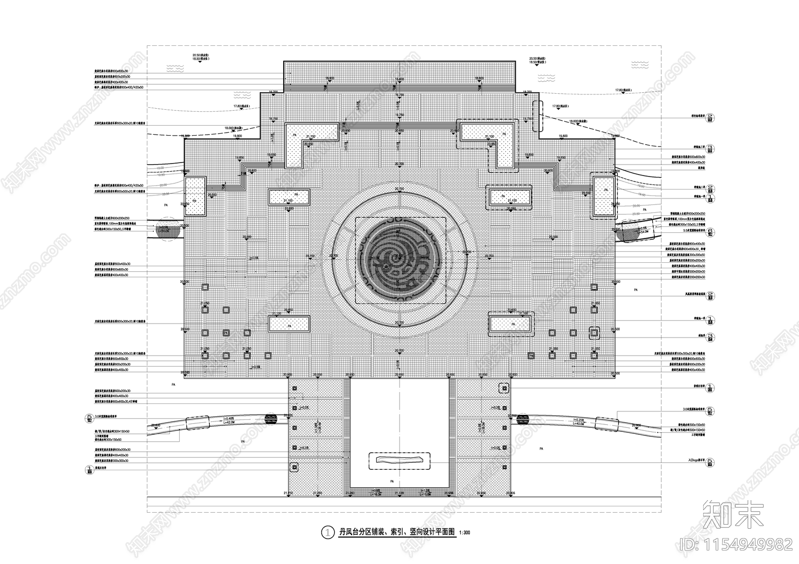 公园广场平cad施工图下载【ID:1154949982】