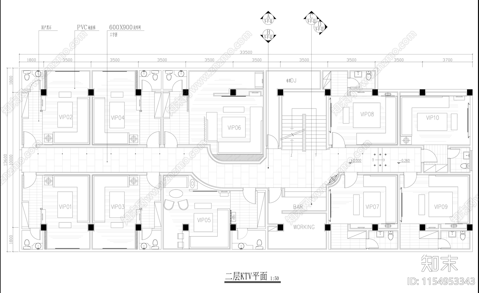 KTV设cad施工图下载【ID:1154953343】