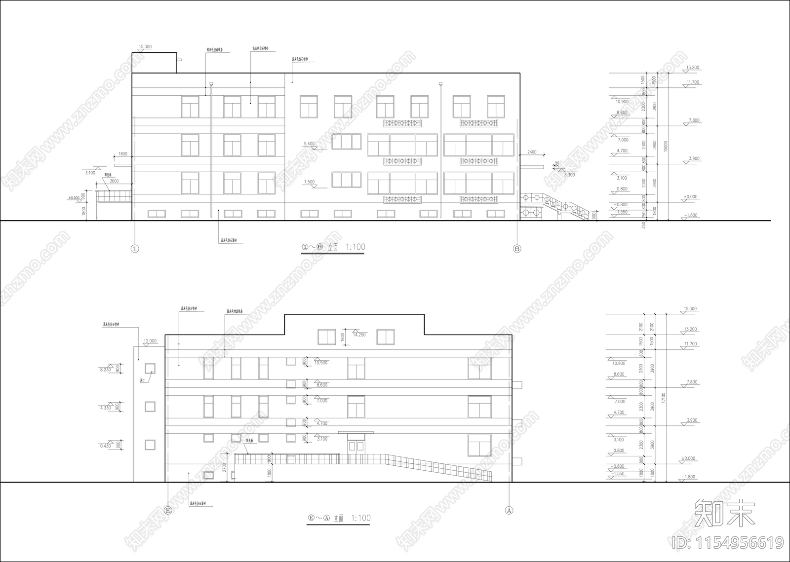 食堂建cad施工图下载【ID:1154956619】