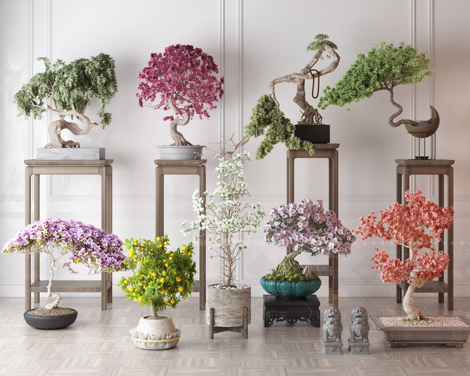 松树盆栽盆景SU模型下载【ID:1154960522】