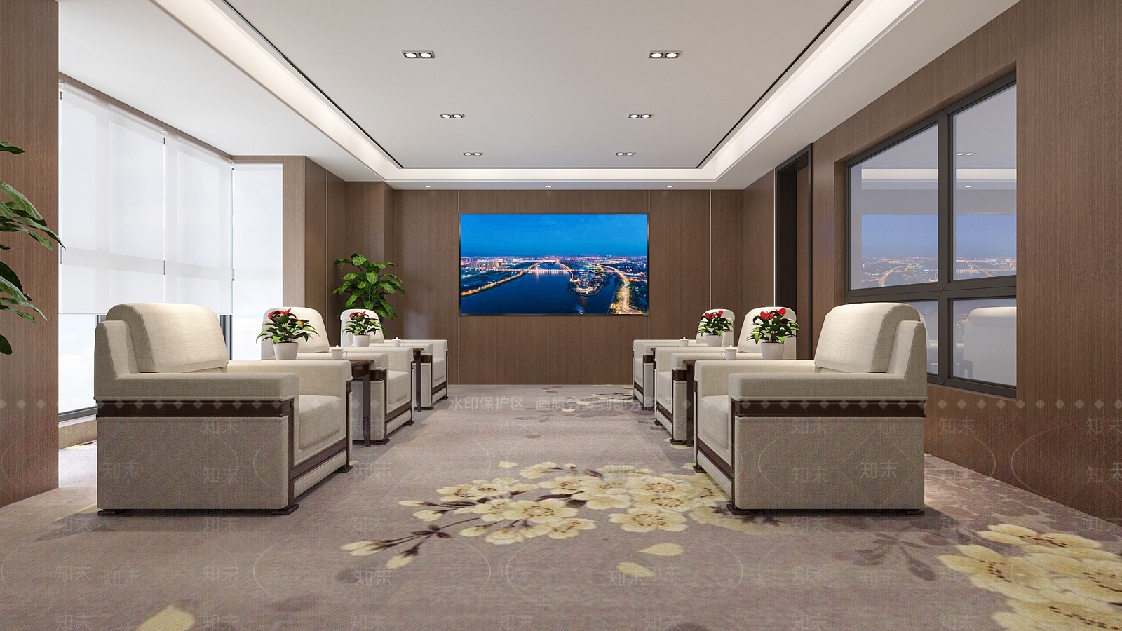 新中式接待室3D模型下载【ID:1154961965】