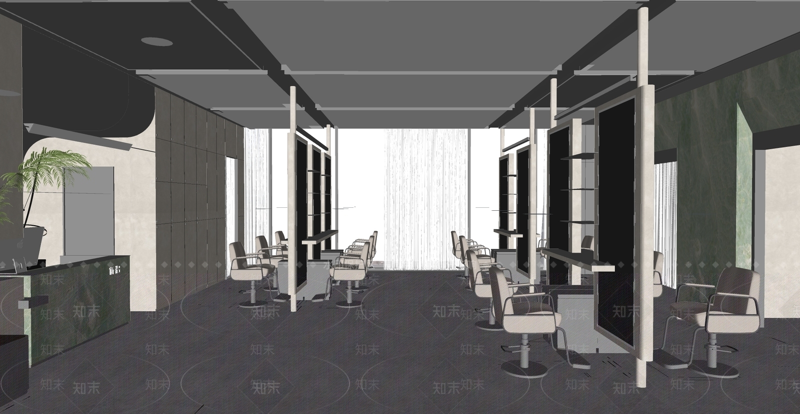 现代理发店SU模型下载【ID:1154962363】