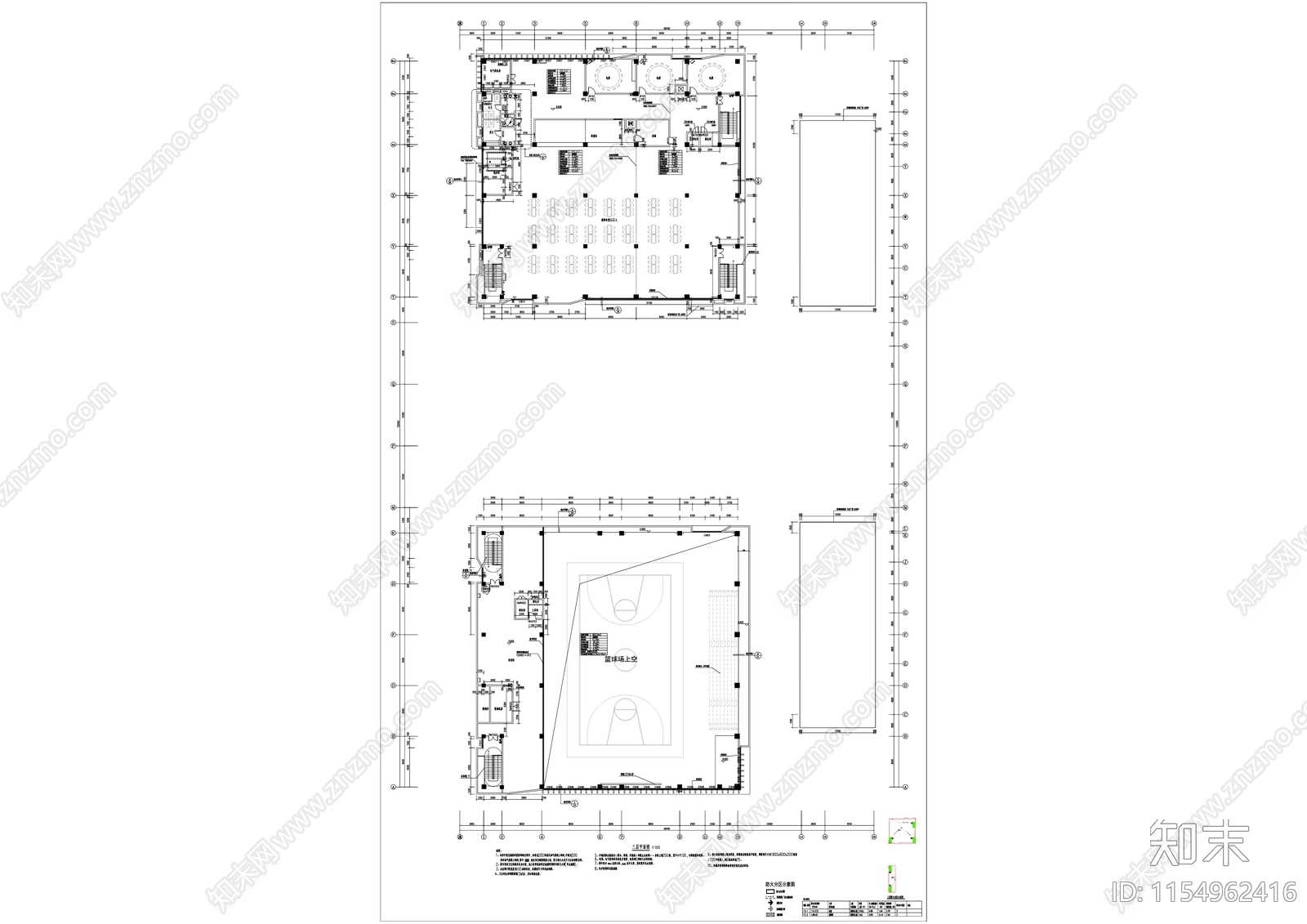 现代多层学校cad施工图下载【ID:1154962416】