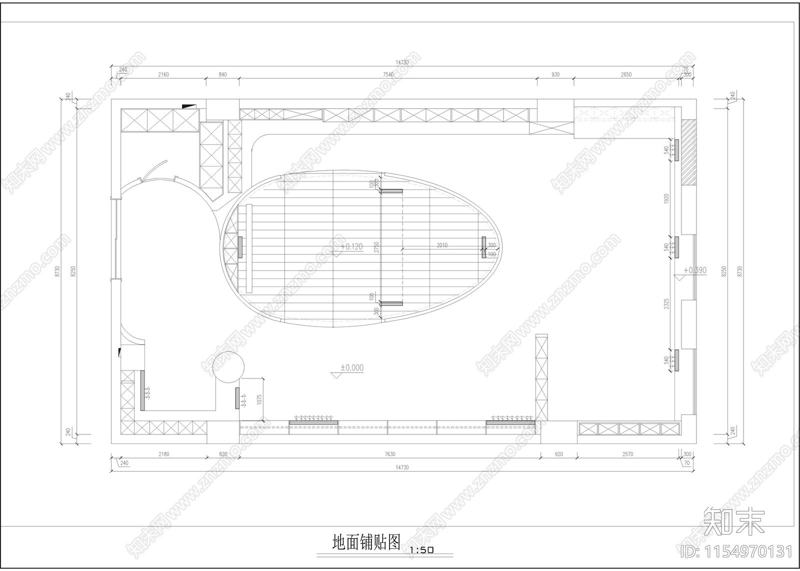 写字楼办公室施工图下载【ID:1154970131】