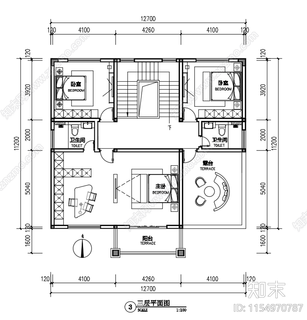 三层农村自建房施工图下载【ID:1154970787】