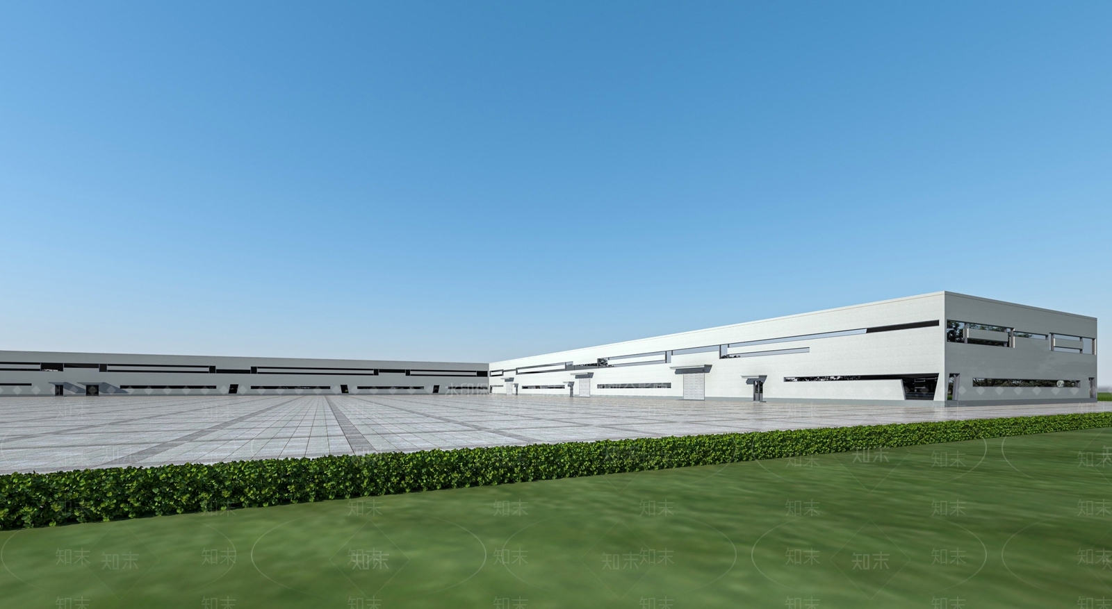 现代厂房3D模型下载【ID:1154970930】